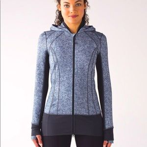 Lululemon daily practice zip up jacket (blk/gry) 6